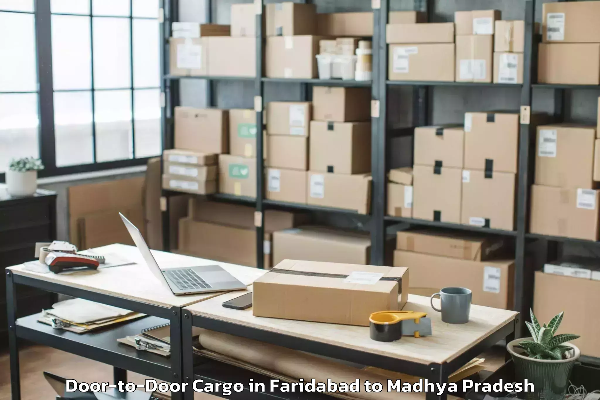 Easy Faridabad to Malhargarh Door To Door Cargo Booking